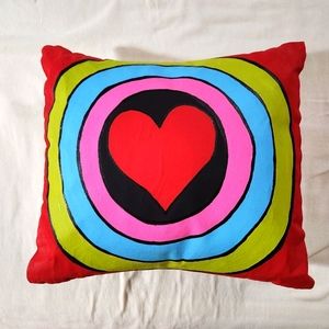 New fun handpainted decorative pillow.